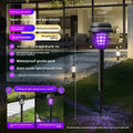 Piège à moustiques solaire | LED violette et blanche double | Autonomie de 8 à 10 heures | Jardin et terrasse