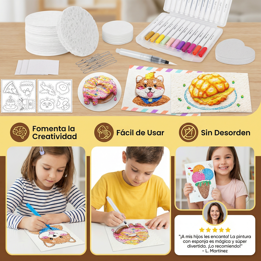 BubbleCraft - Kit de Peinture Artistique à Bulles pour Enfants