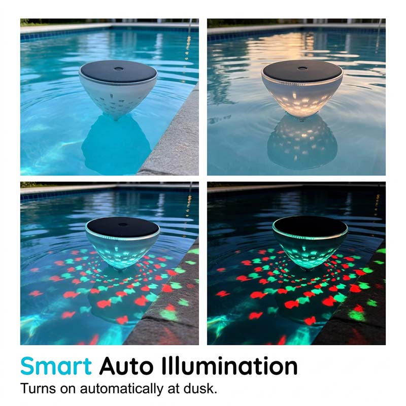 AquaGlow - Lumière de piscine solaire qui brille toute la nuit