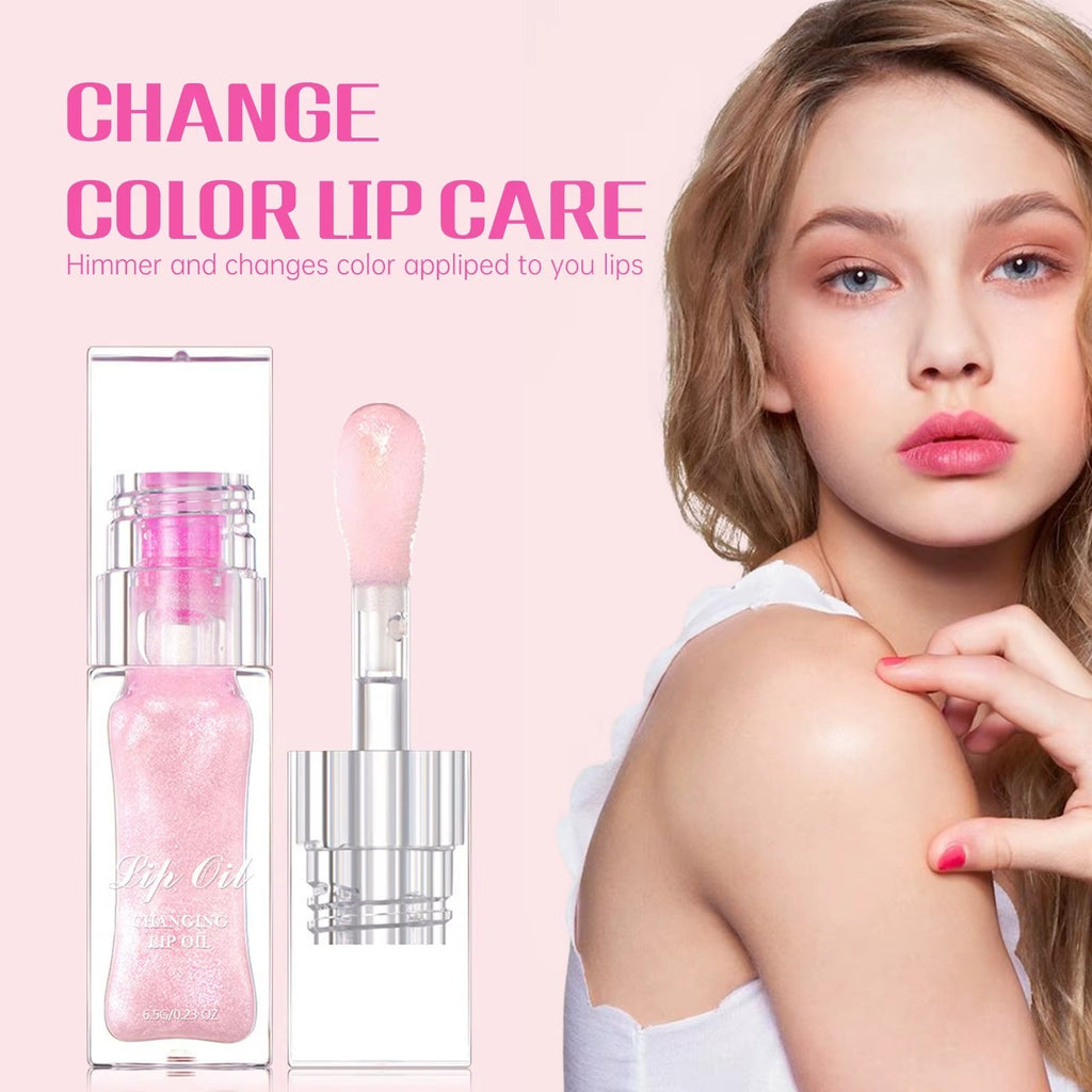 Huile à lèvres pour femmes | Teinte adaptative changeant de couleur | Vitamine E & miel | Soin hydratant