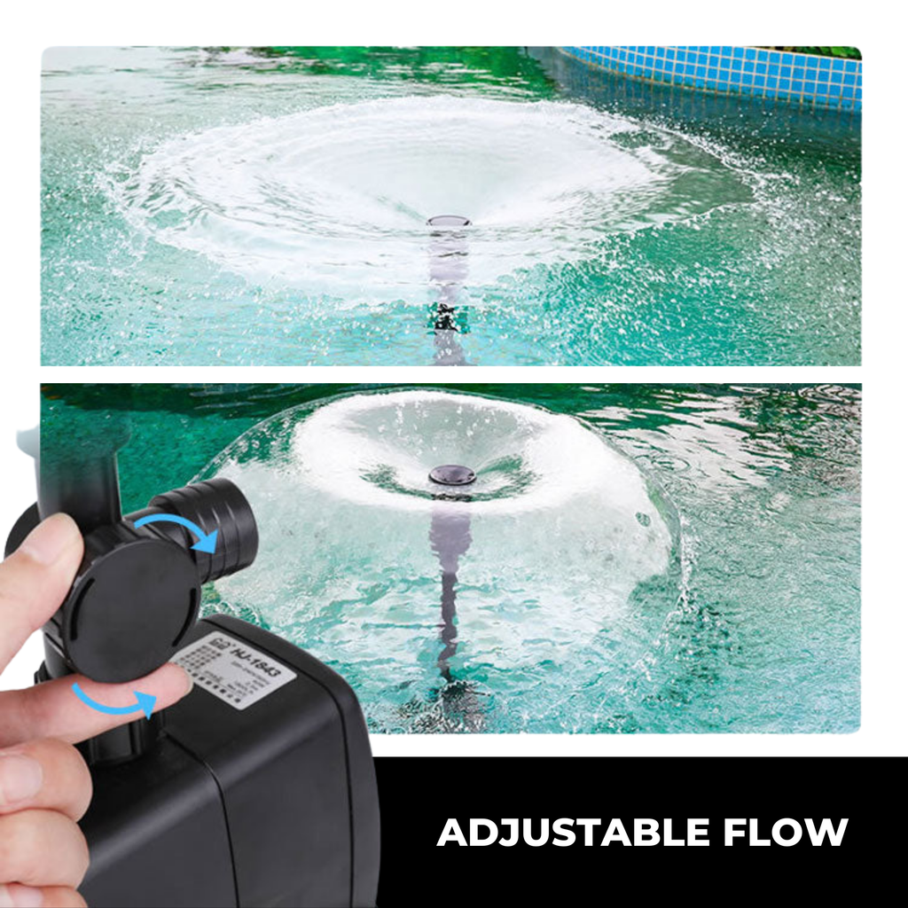 LumiStream - Pompe Fontaine Jardin avec 12 LED Colorées