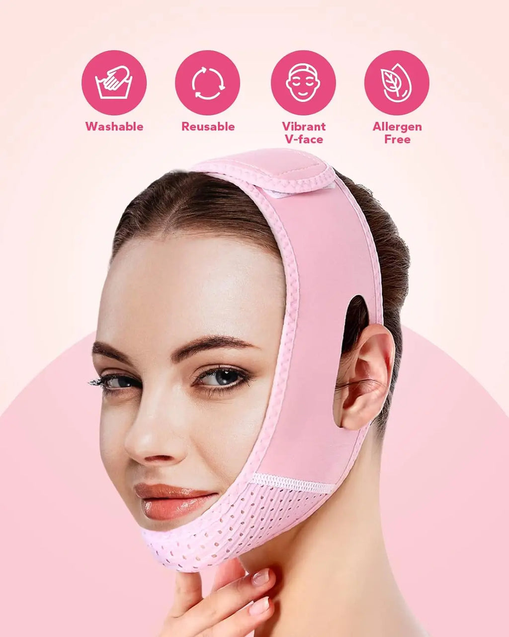 Sangle Amincissante pour le Visage | Levée en V | Réglable et Réutilisable | Soutien Raffermissant