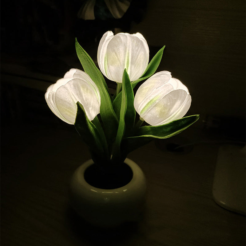 Lampe de table fleurie LumaBloom – Lumière chaude
