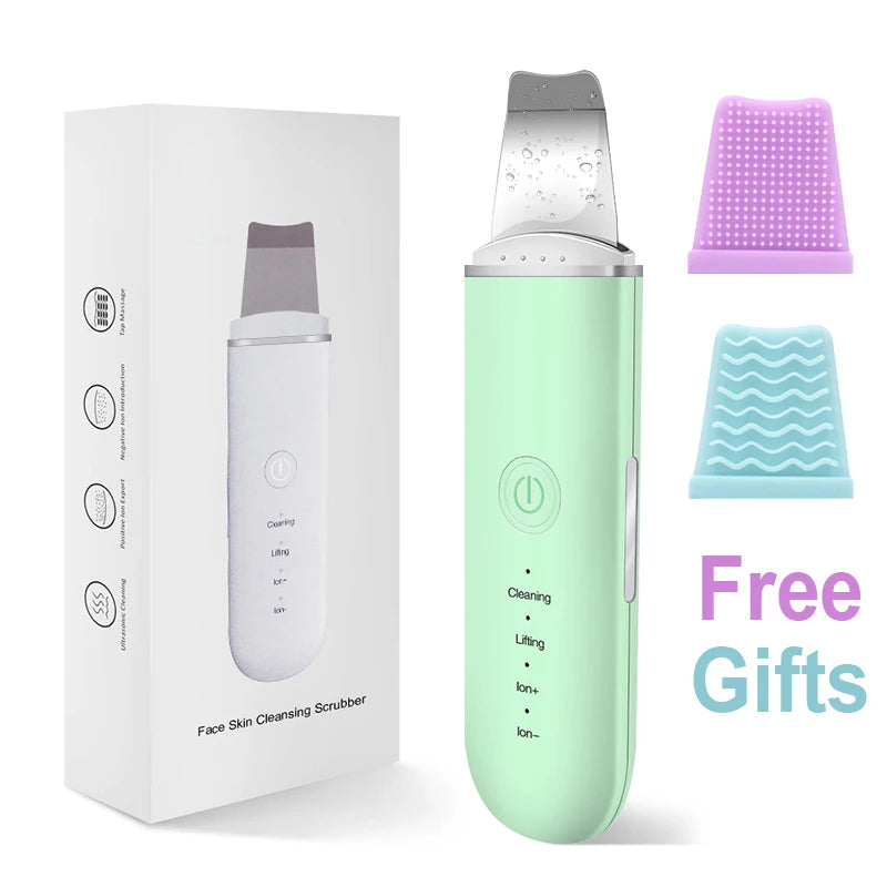 Brosse Ultrasonique pour Visage | Nettoyage Profond & Absorption du Sérum | Rechargeable par USB | 2 Têtes en Silicone