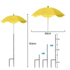 Parasol pour Plantes | Hauteur Réglable | Couverture 60 cm, Polyester Anti-UV | Résistant aux Intempéries