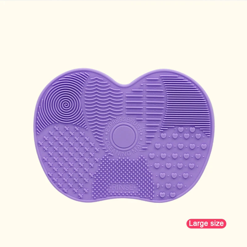 Tampon Nettoyeur de Pinceaux de Maquillage en Silicone | Surface Texturée à Gommage & Ventouse | Nettoyage en Profondeur