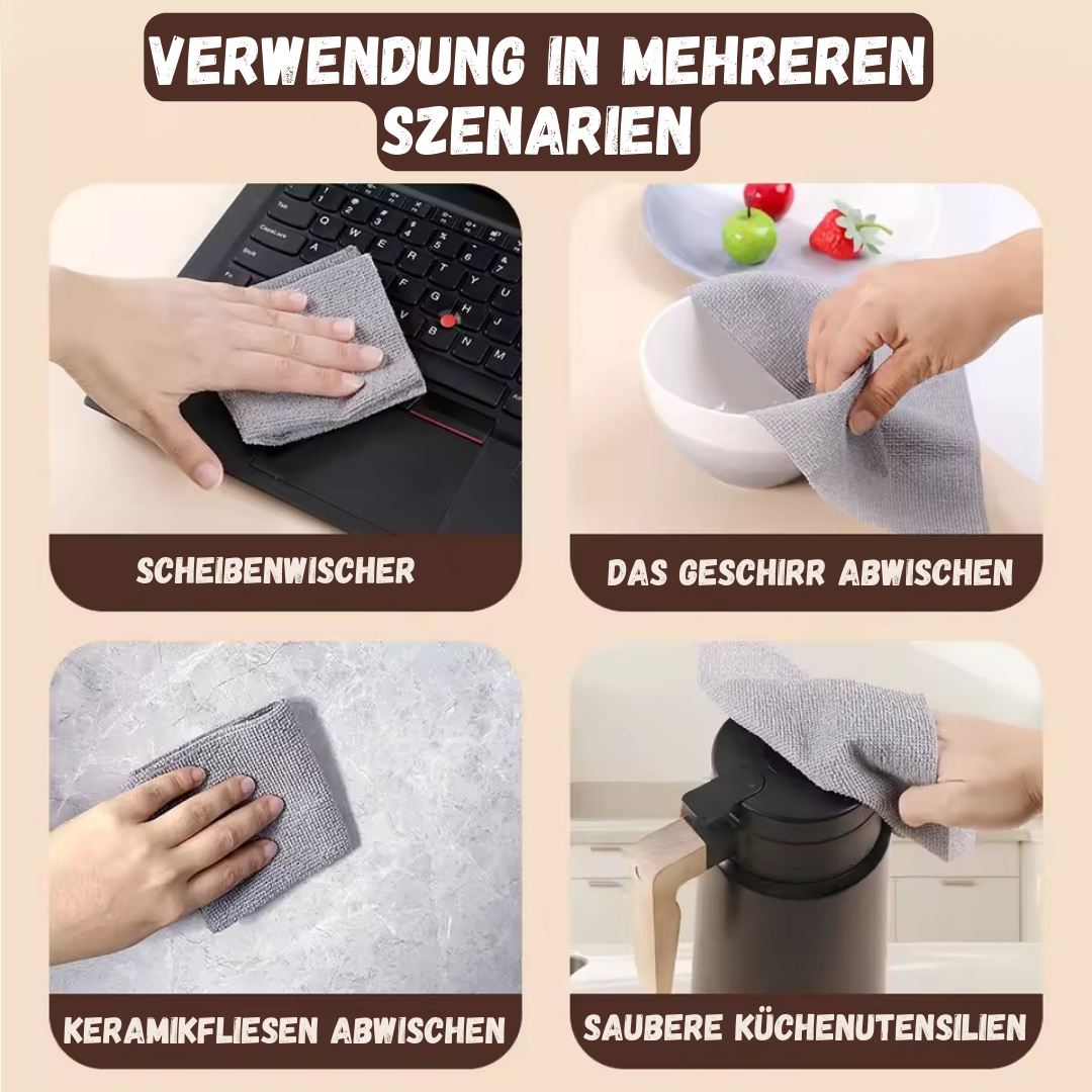 Chiffons de Nettoyage Microfibre Ultra-Doux Réutilisables