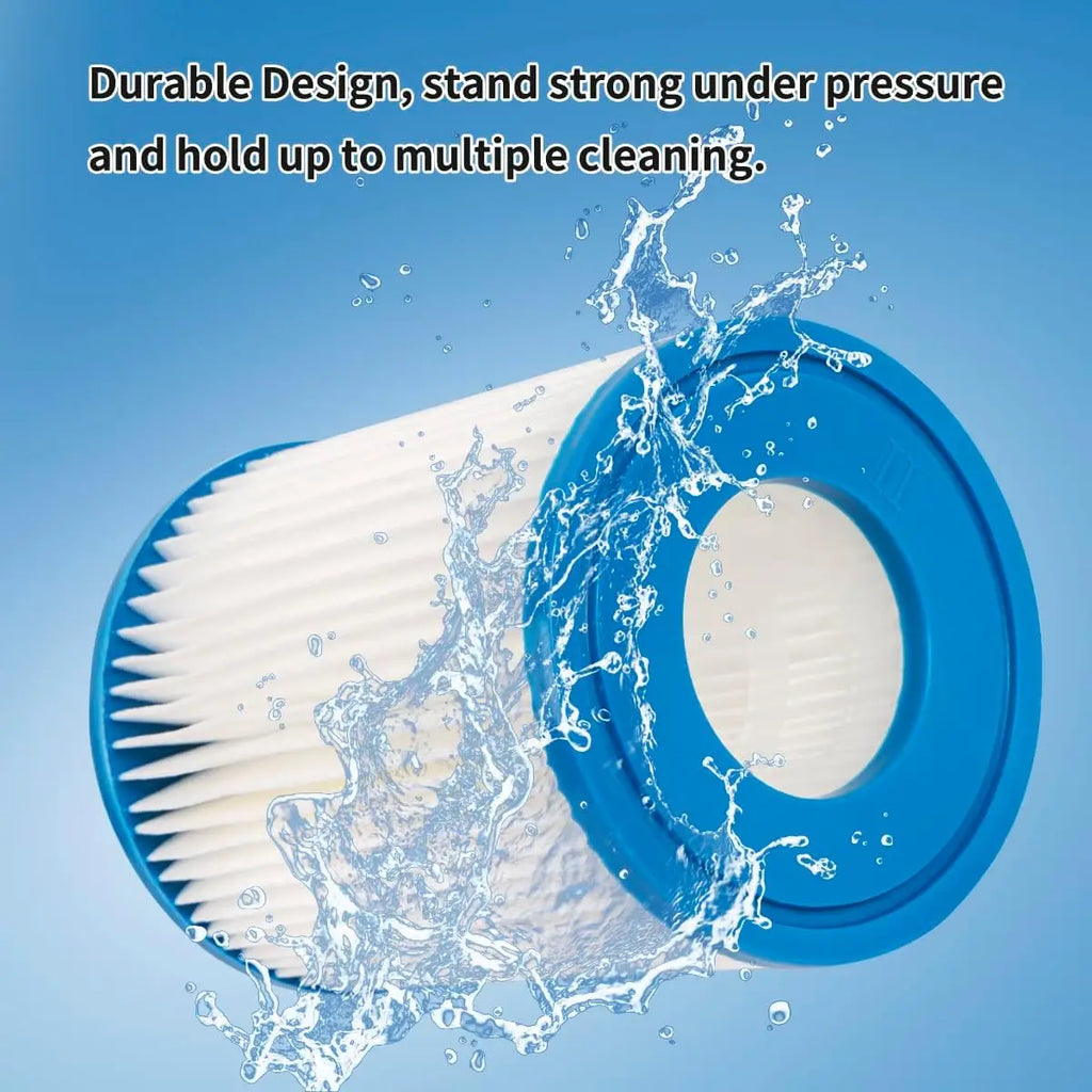 Cartouche de Filtre pour Spa et Piscine | Haute Circulation avec Blocage de Saleté | Compatible Type II | Longue Durée de Vie