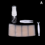 Bande Adhésive pour Double Paupière | Adhésif Activé par l'Eau | Fibrille en Dentelle 10 Feuilles | Aspect Naturel