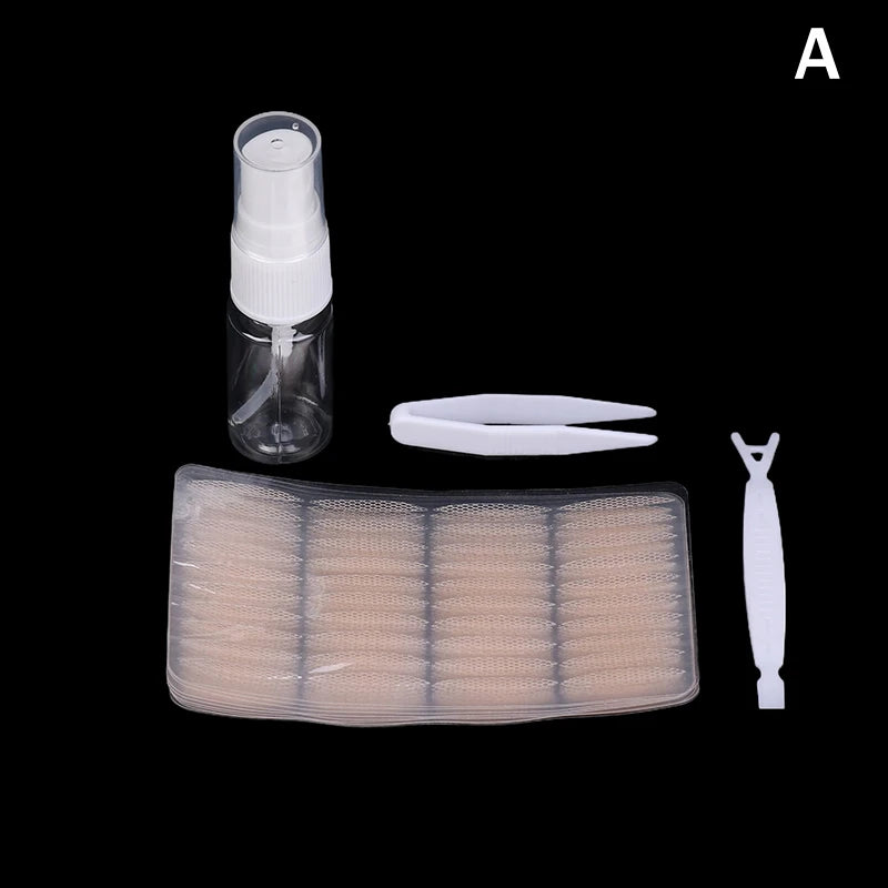 Bande Adhésive pour Double Paupière | Adhésif Activé par l'Eau | Fibrille en Dentelle 10 Feuilles | Aspect Naturel