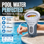 Testeur d'eau Aqualyra mesurant l'eau d'une piscine