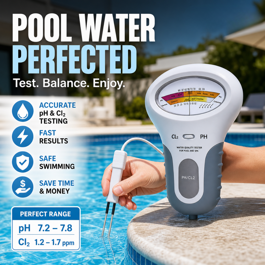 Testeur d'eau Aqualyra mesurant l'eau d'une piscine