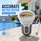 Testeur d'eau numérique Aqualyra pour piscine et spa sur fond clair