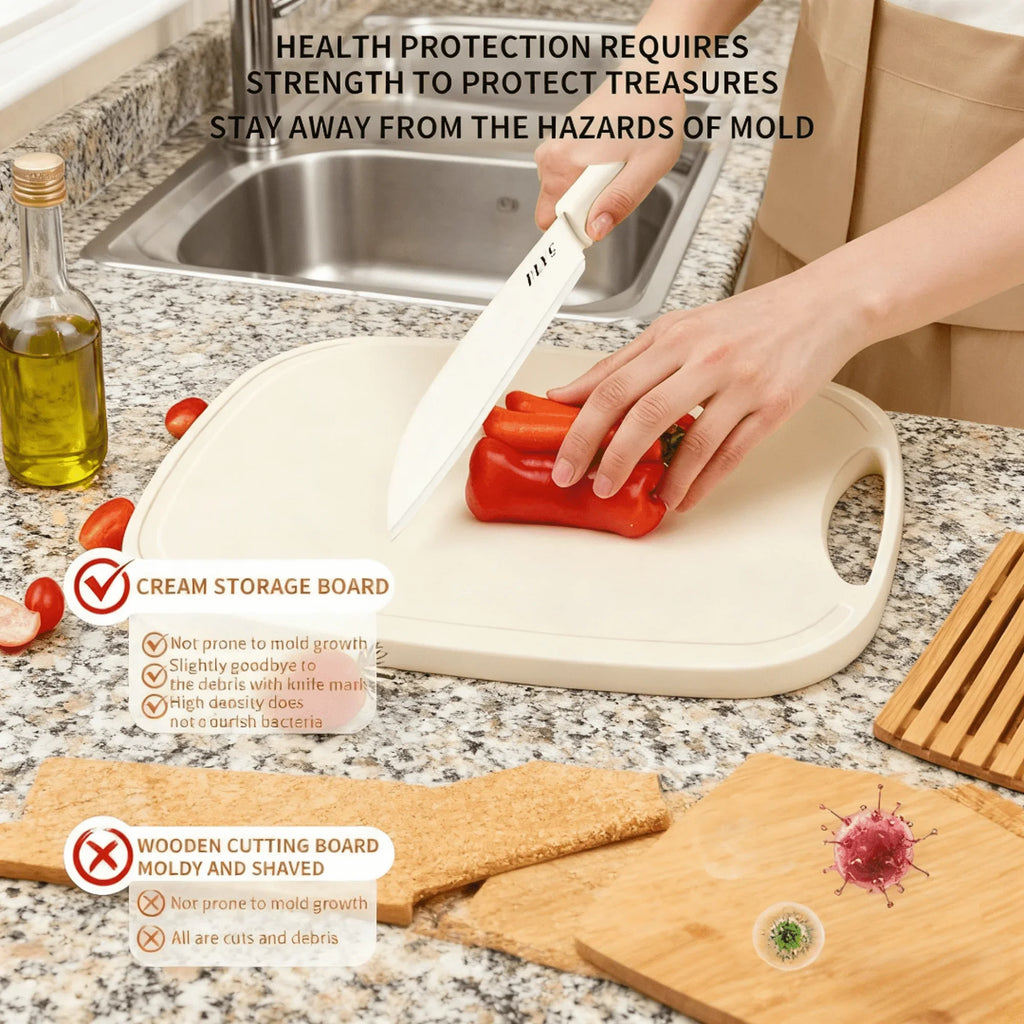 Accessoires intégrés de la planche à découper pour une préparation propre