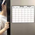 Calendrier Magnétique pour Réfrigérateur | Planificateur Mensuel Effaçable à Sec | Bloc-Notes Tableau Blanc