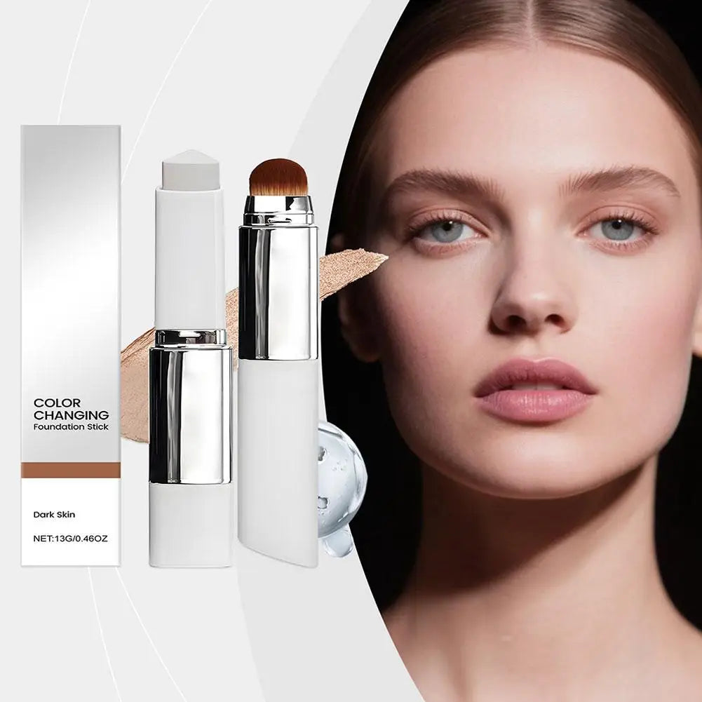 Fond de Teint Stick Adaptatif Couleur | Teinte Universelle | Double Embout avec Pinceau | Formule Hydratante