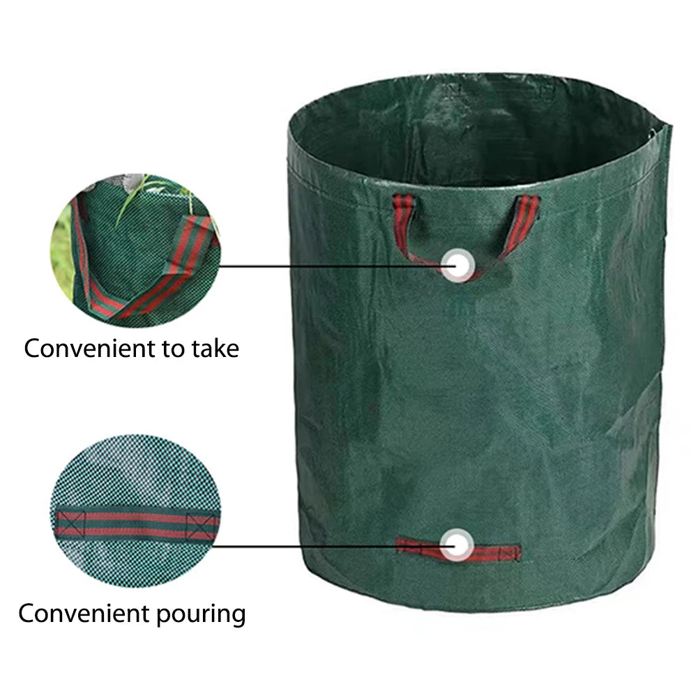 Sac à déchets de jardin | Design pliable et étanche | Capacité 200L | Réutilisable