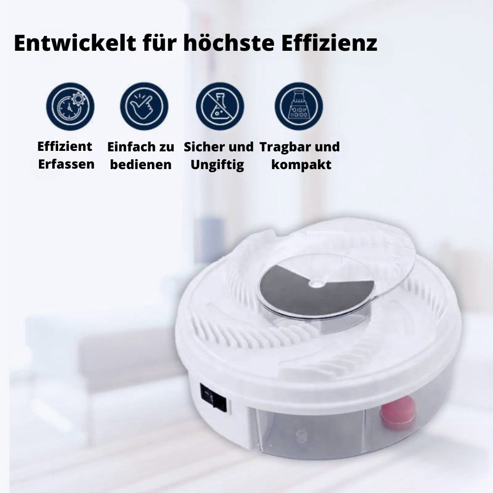 Piège à insectes domestique | Design rotatif silencieux | 5 stations d’appât | Sans produits chimiques