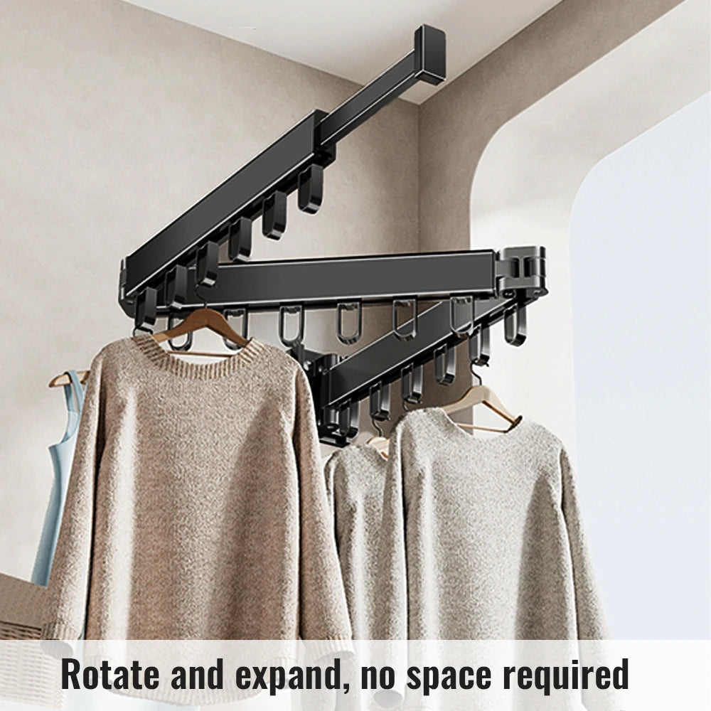 Séchoir Mural | Pliable et Extensible | Aluminium, Capacité de Charge 13 kg | Gain de Place