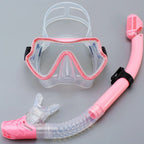 Masque de plongée intégral pour adultes | Vue panoramique | Verre trempé et silicone | Tuba à embout sec
