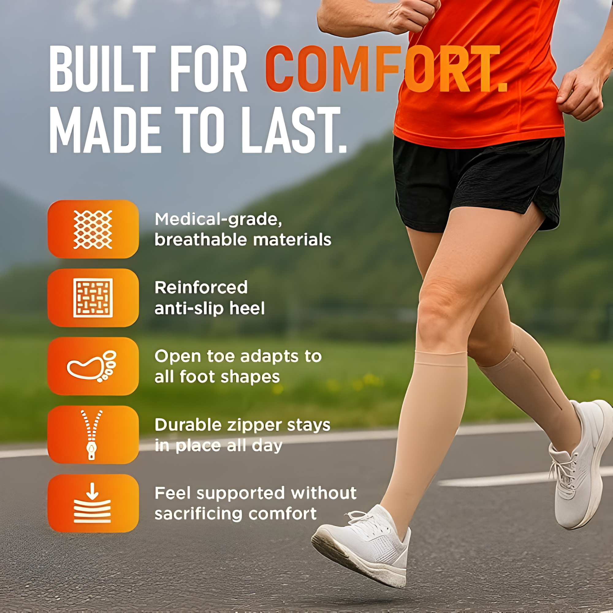 ReliefZip™ - Chaussettes de Compression avec Fermeture Éclair