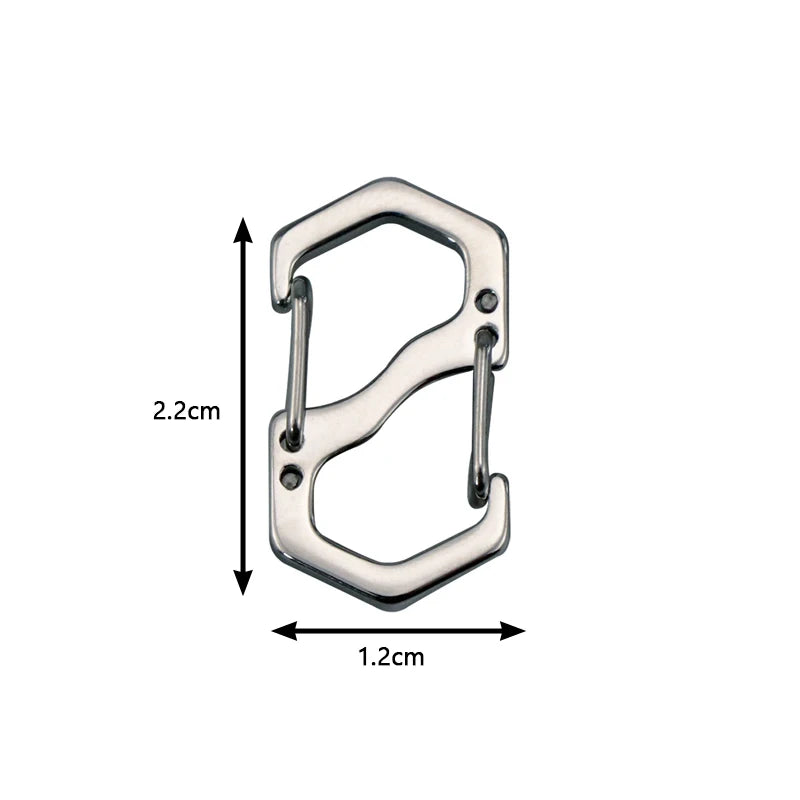 Mousqueton en S | Acier Inoxydable Verrouillable | Compact et Léger
