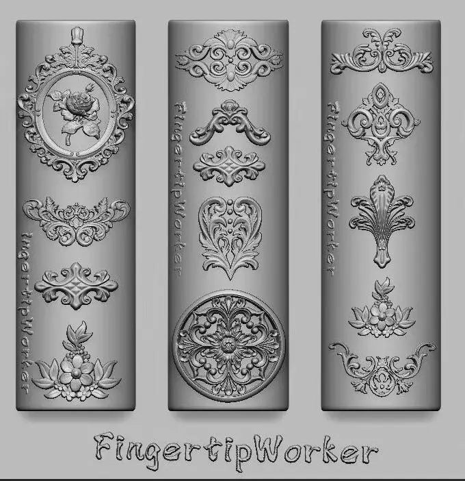 Moule pour Art des Ongles | Rose en Dentelle 3D & Motif Français à Carreaux Creux | Silicone | Manucure DIY Facile