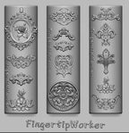 Moule pour Art des Ongles | Rose en Dentelle 3D & Motif Français à Carreaux Creux | Silicone | Manucure DIY Facile