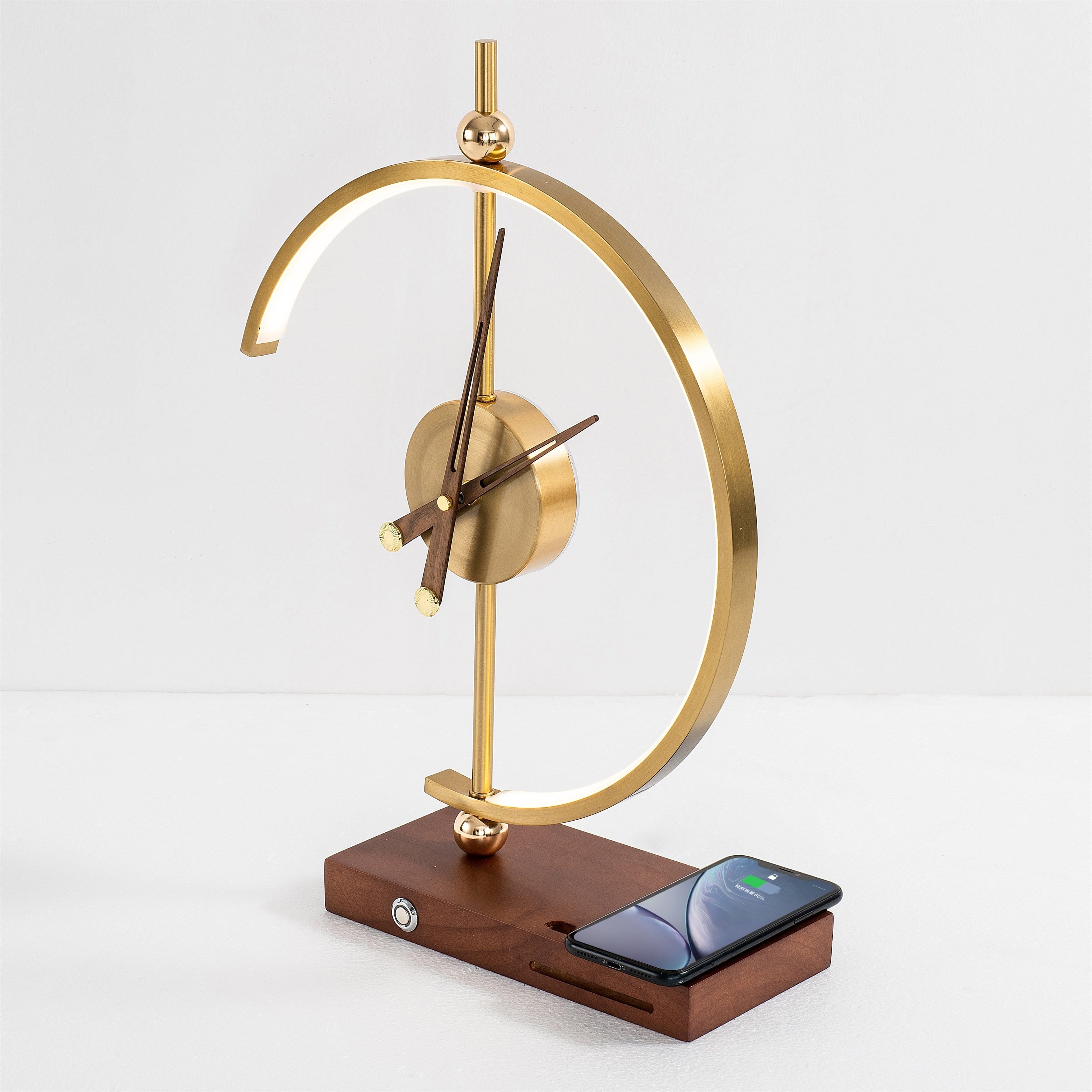 GlowCharge - Bureau Transparent, Éclairage Lumineux, Charge Sans Fil Facile pour Téléphone