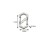 Mousqueton en S | Acier Inoxydable Verrouillable | Compact et Léger