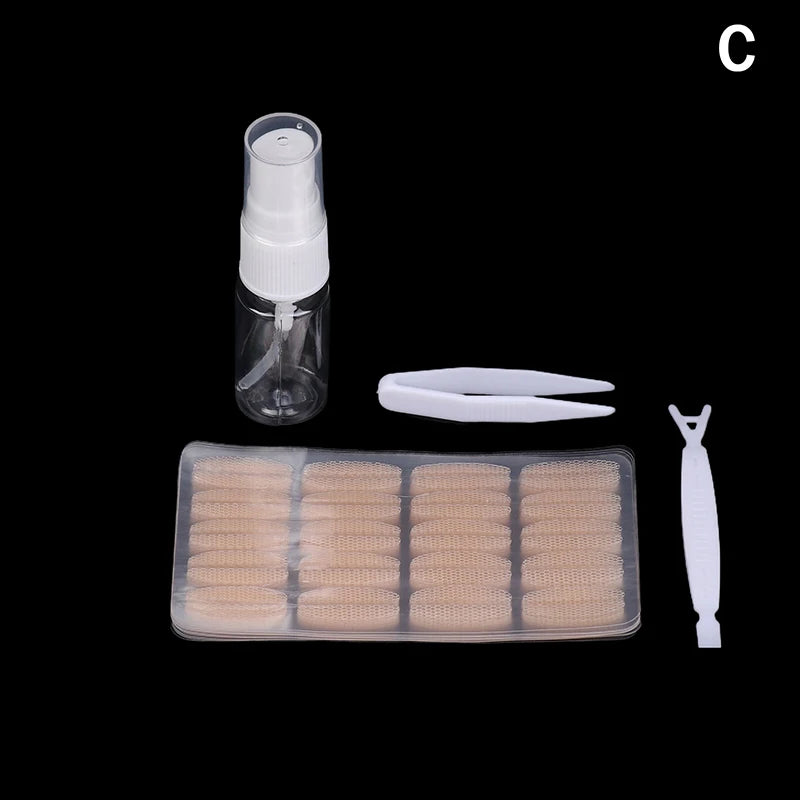 Bande Adhésive pour Double Paupière | Adhésif Activé par l'Eau | Fibrille en Dentelle 10 Feuilles | Aspect Naturel