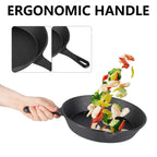Ensemble de poêles en fonte | Non enduit et à haute rétention de chaleur | Ensemble de 4 pièces | Compatible gril, cuisinière et four