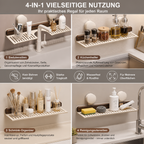 Étagère de douche Velcora avec rangement pour savons et accessoires