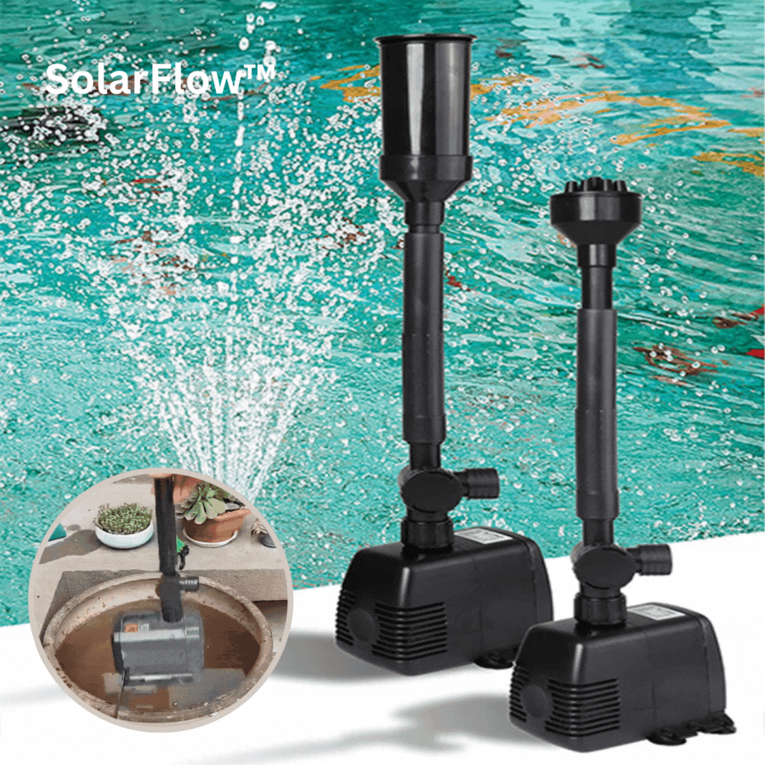 LumiStream - Pompe Fontaine Jardin avec 12 LED Colorées