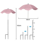 Parasol pour Plantes | Hauteur Réglable | Couverture 60 cm, Polyester Anti-UV | Résistant aux Intempéries