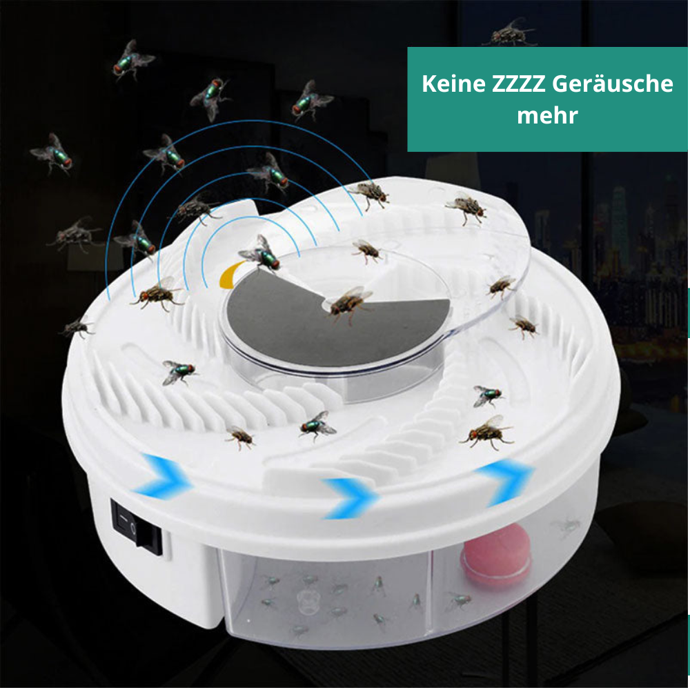 Piège à insectes domestique | Design rotatif silencieux | 5 stations d’appât | Sans produits chimiques
