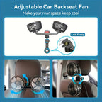 Ventilateur de voiture portable | Têtes doubles rotatives à 360° | Fixation à pince alimentée par USB | Fonctionnement ultra-silencieux