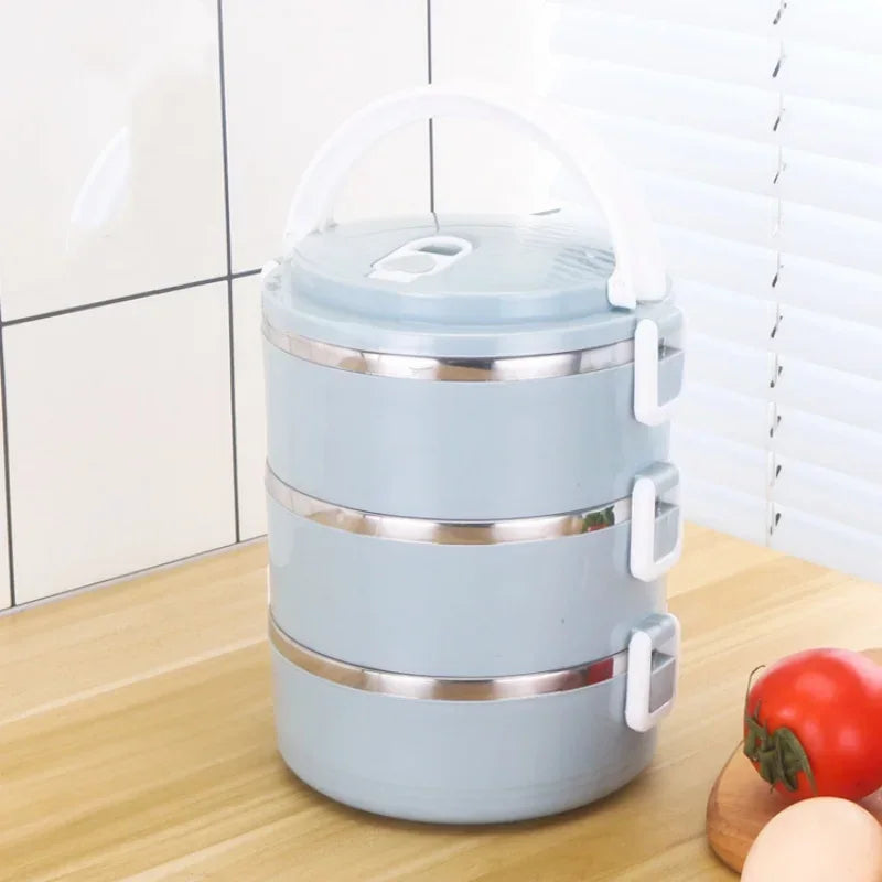 Vue latérale de la boîte repas Novalyx à plusieurs niveaux