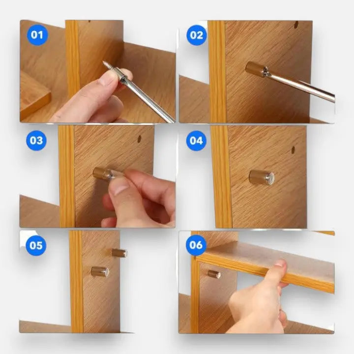 SteadyPin™ - Supports Autoperceurs Stabilisateurs Étagères Cliquet