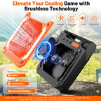 Ventilateur de camping sans fil | Lanterne LED rechargeable solaire et USB | Autonomie jusqu'à 58h