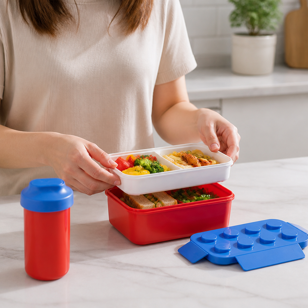 Boîte bento Nubilo avec séparateur amovible en place