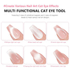 Kit Aimant Ongles Œil de Chat | Aimant Double Tête & Perles Magnétiques | Acier Inoxydable | Précision Salon