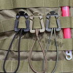 Porte-clés mousqueton pour sac à dos | Nylon durable | Lot de 2 | Camping et randonnée