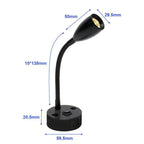 Lampe de lecture pour camping-car | Lampe LED à col de cygne | Construction en aluminium | Charge rapide USB-C 12–24V