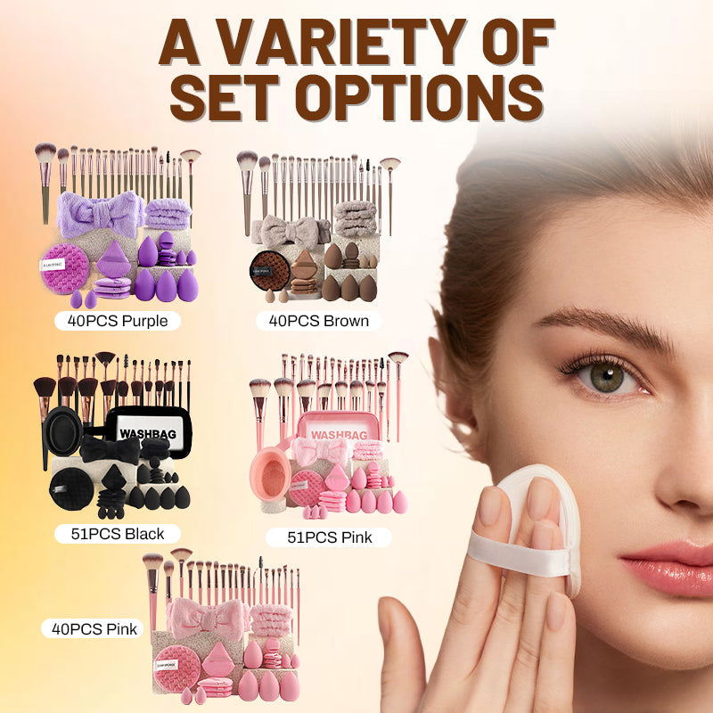 Ensemble de pinceaux Veloura avec différentes tailles pour le visage et les yeux
