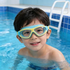 Lunettes de natation enfant | Large verre anti-buée | Joint en silicone et bouchons d'oreille | Sangle réglable