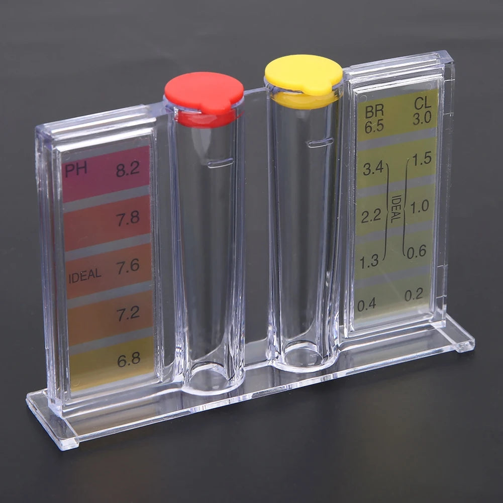 Kit de test d'eau de piscine | Test pH et chlore | Kit portable avec couleurs | Résultats précis