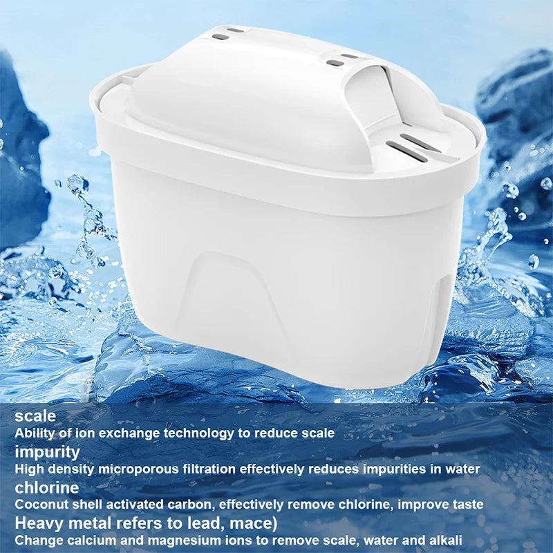 Carafe Filtrante d'Eau Domestique | Filtre à Charbon Actif Alcalin | Capacité 3,6L | Minuteur de Remplacement Intégré