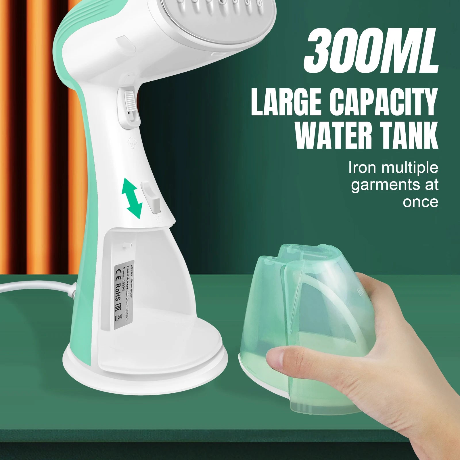 Défroisseur Portable | Chauffage Rapide & Vapeur Uniforme | Réservoir d'Eau 300ml | Idéal Voyage
