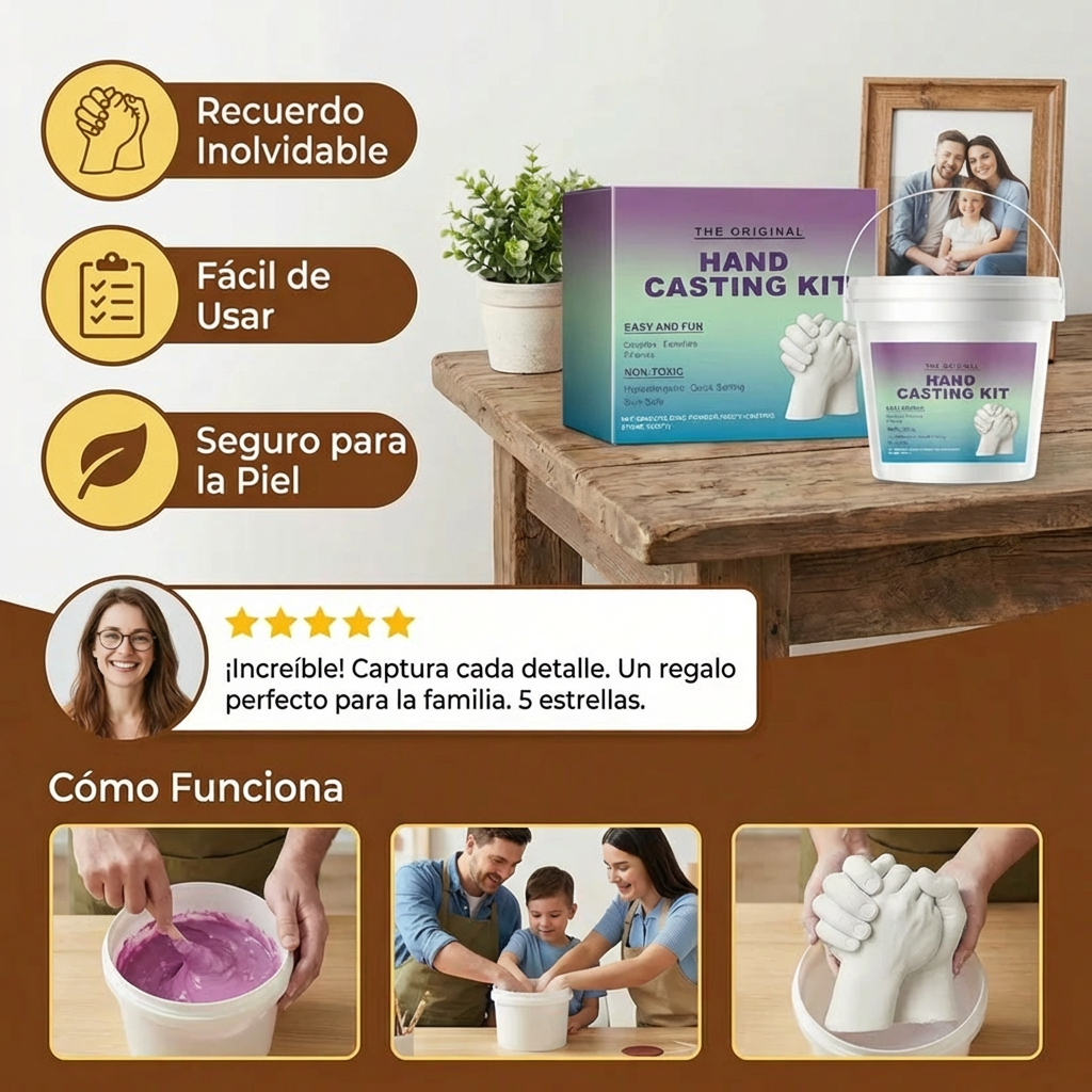 CherishCraft - Kit de Moulage d'Empreinte de Main en 3D